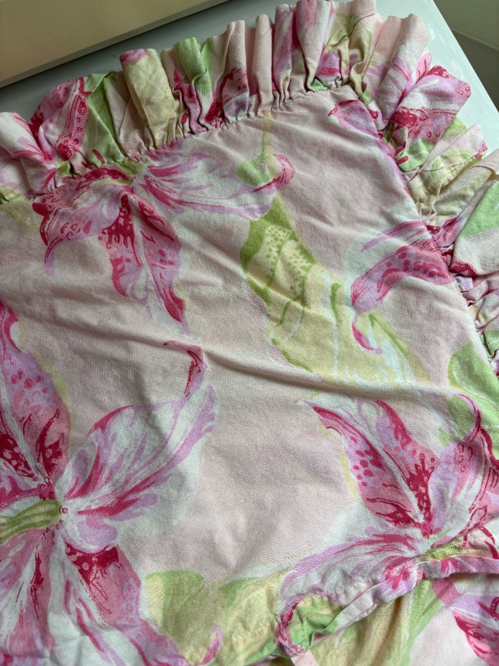 Vintage Pine Cone Hill / Annie Selke "Palm Beach" euro sham pink set of 2